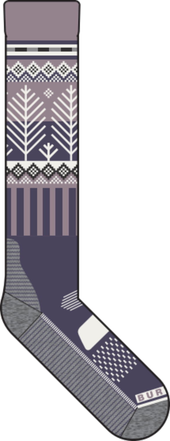 Women's Performance Midweight Socks - Snowy Pines