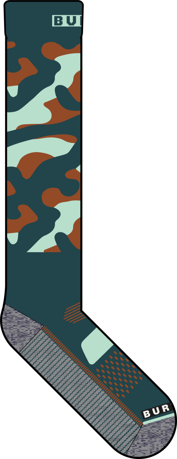 Women's Performance Midweight Socks - Atlantic Camo