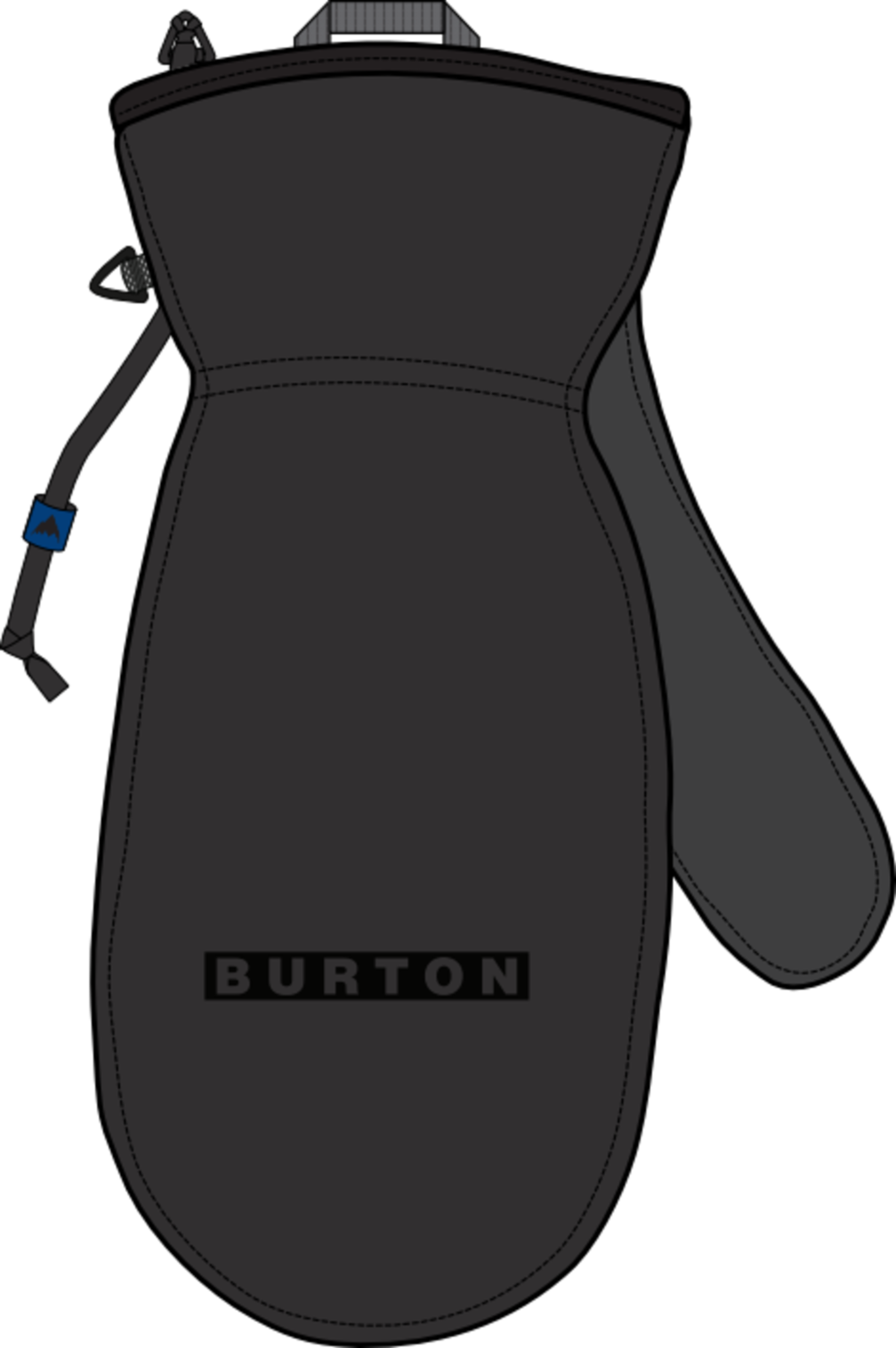 Men's Work Horse Leather Mittens - True Black