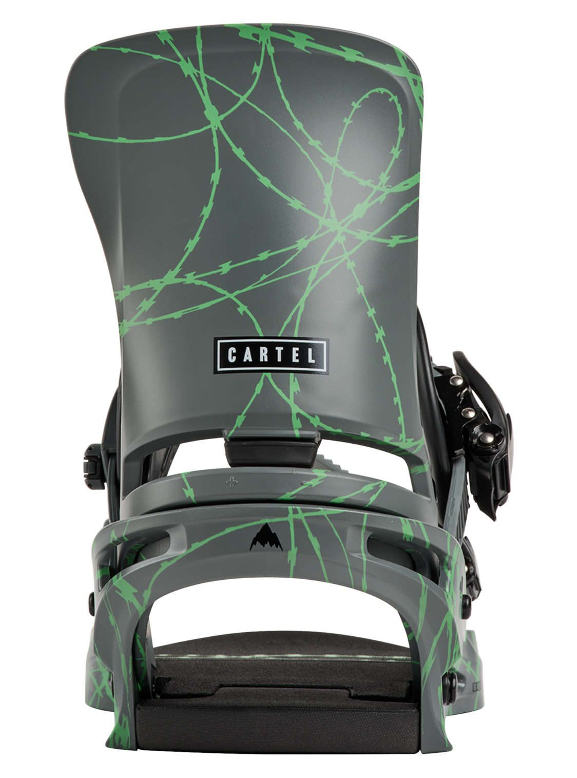 Men's Cartel Re:Flex Snowboard Bindings - Gray/Green Voltage