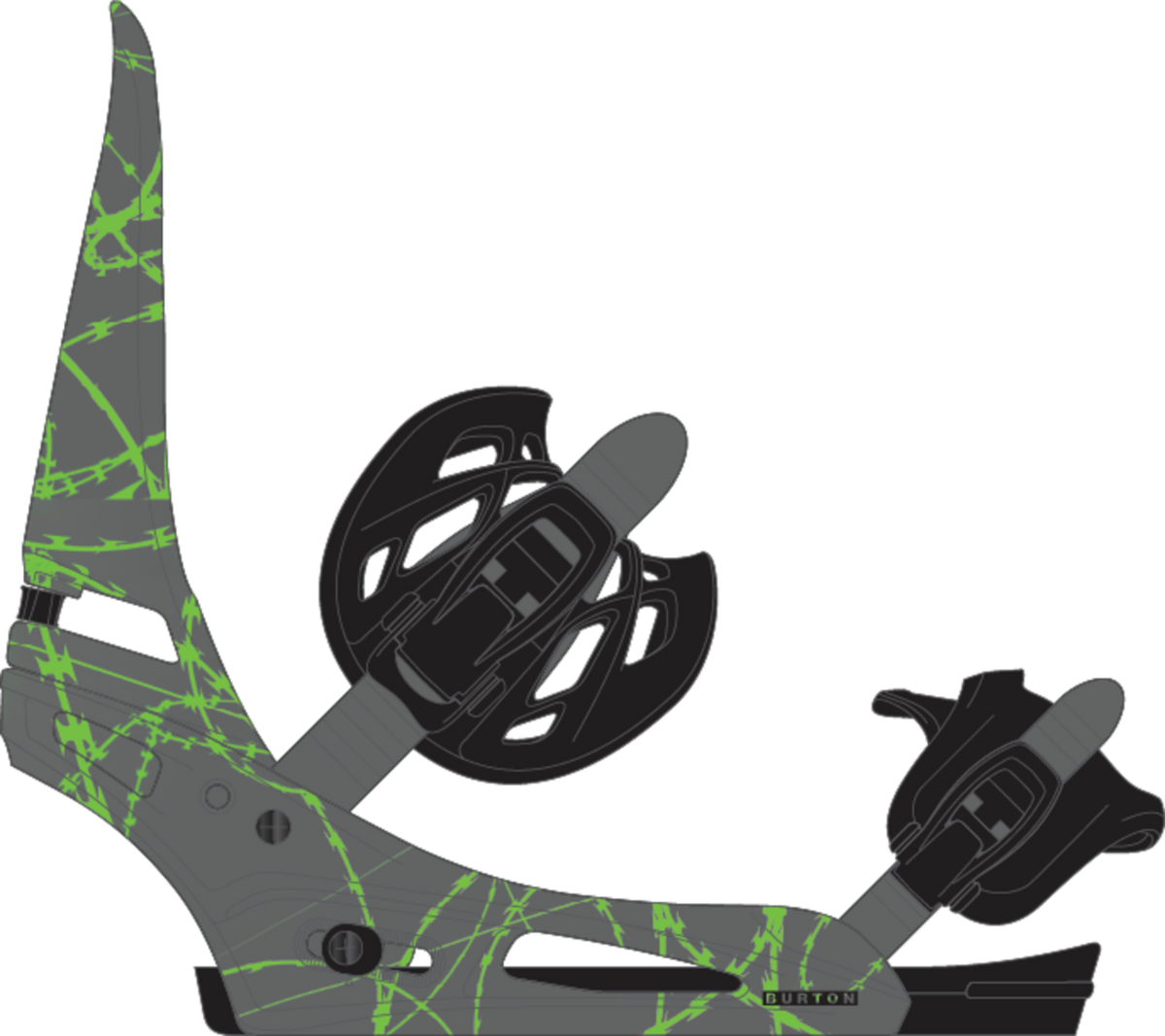 Men's Cartel Re:Flex Snowboard Bindings - Gray/Green Voltage