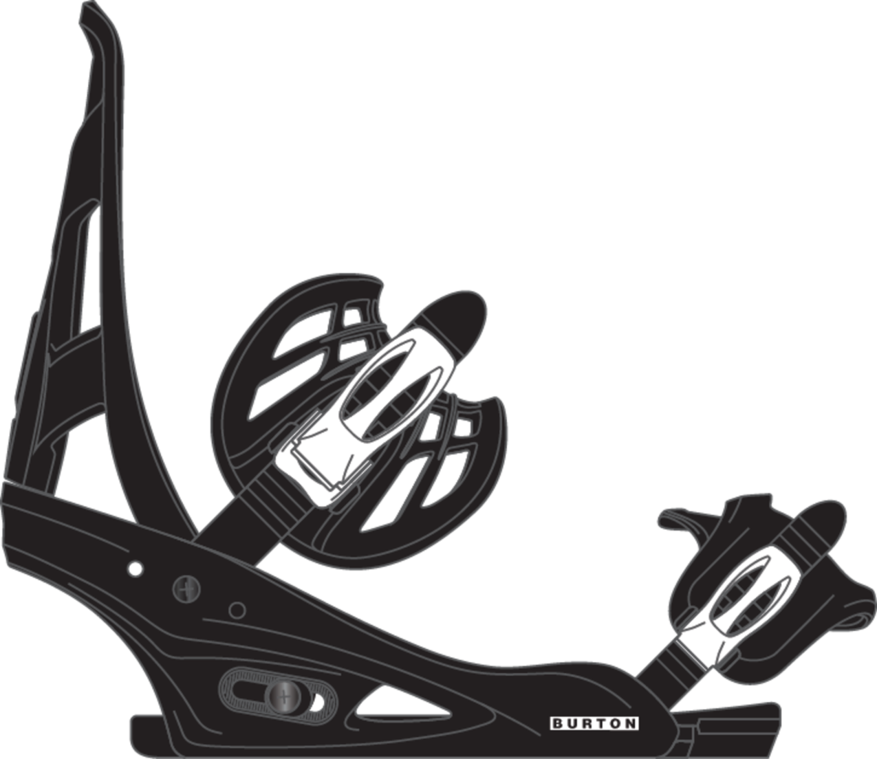 Men's Freestyle Re:Flex Snowboard Bindings - Black