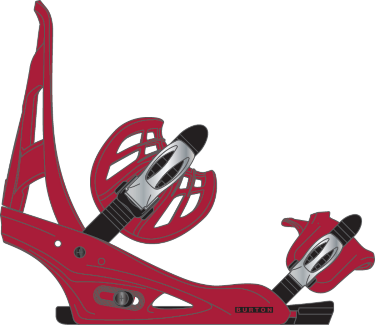 Men's Freestyle Re:Flex Snowboard Bindings - Geranium Red