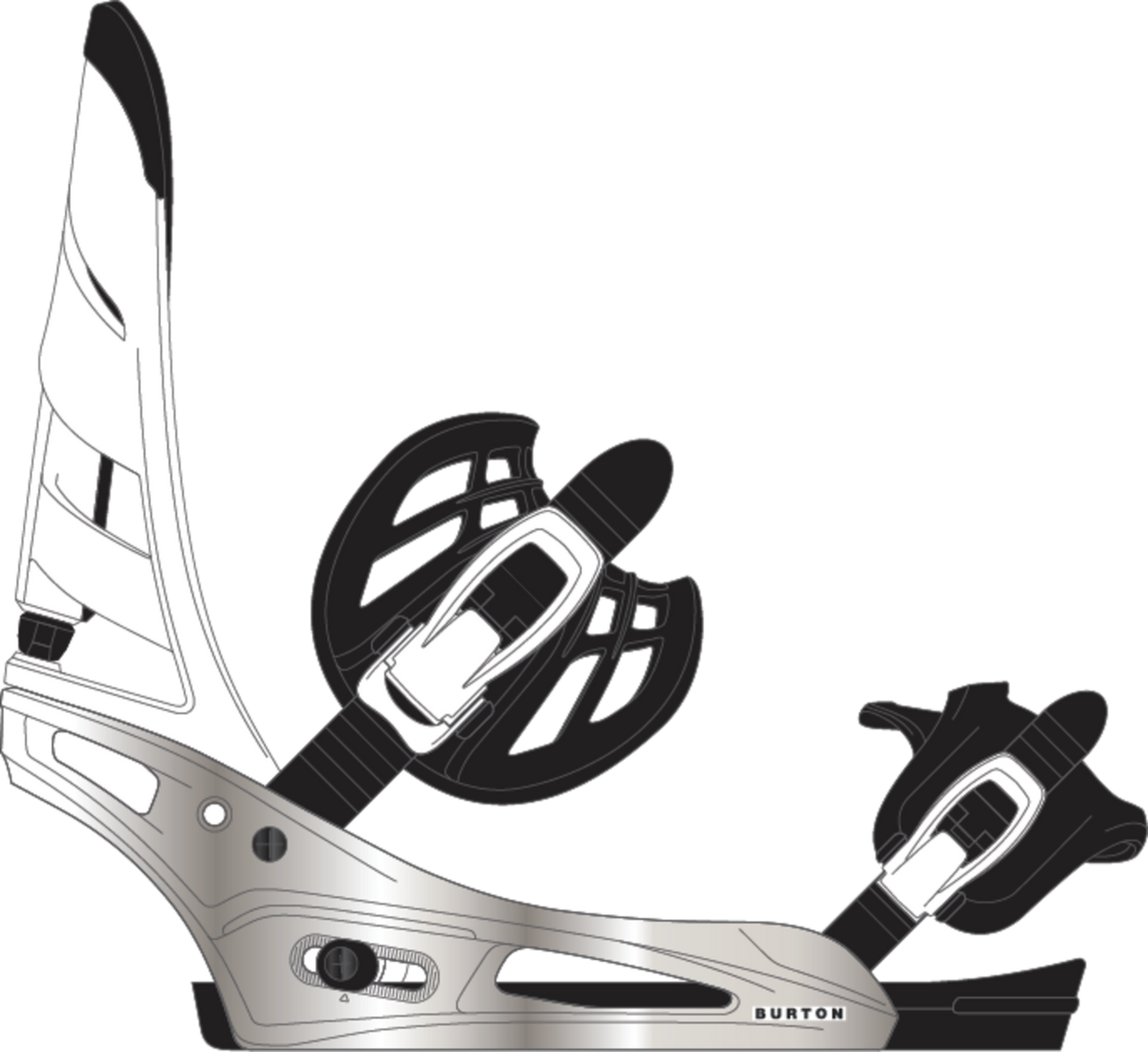 Men's Mission Re:Flex Snowboard Bindings - White/Silver