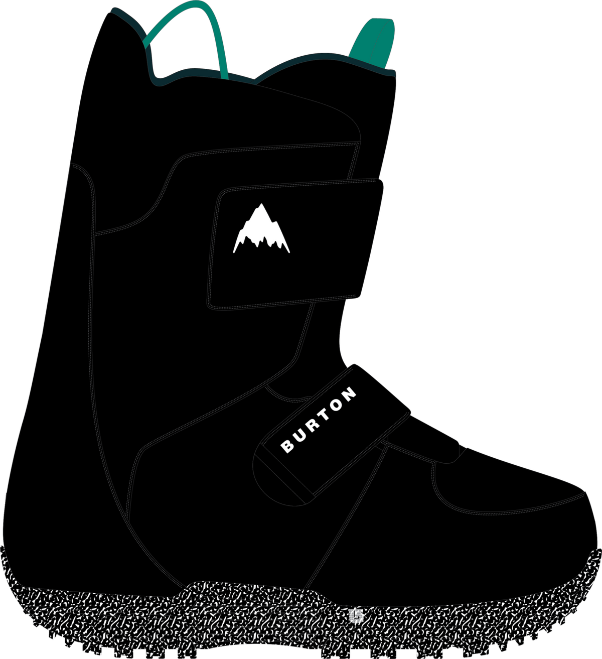 Kids' Mini Grom Snowboard Boots - Black