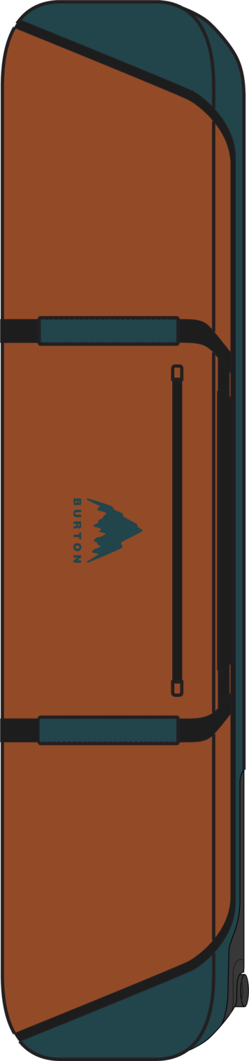 Wheelie Gig Snowboard Bag - Spiced Chai/Atlantic Teal