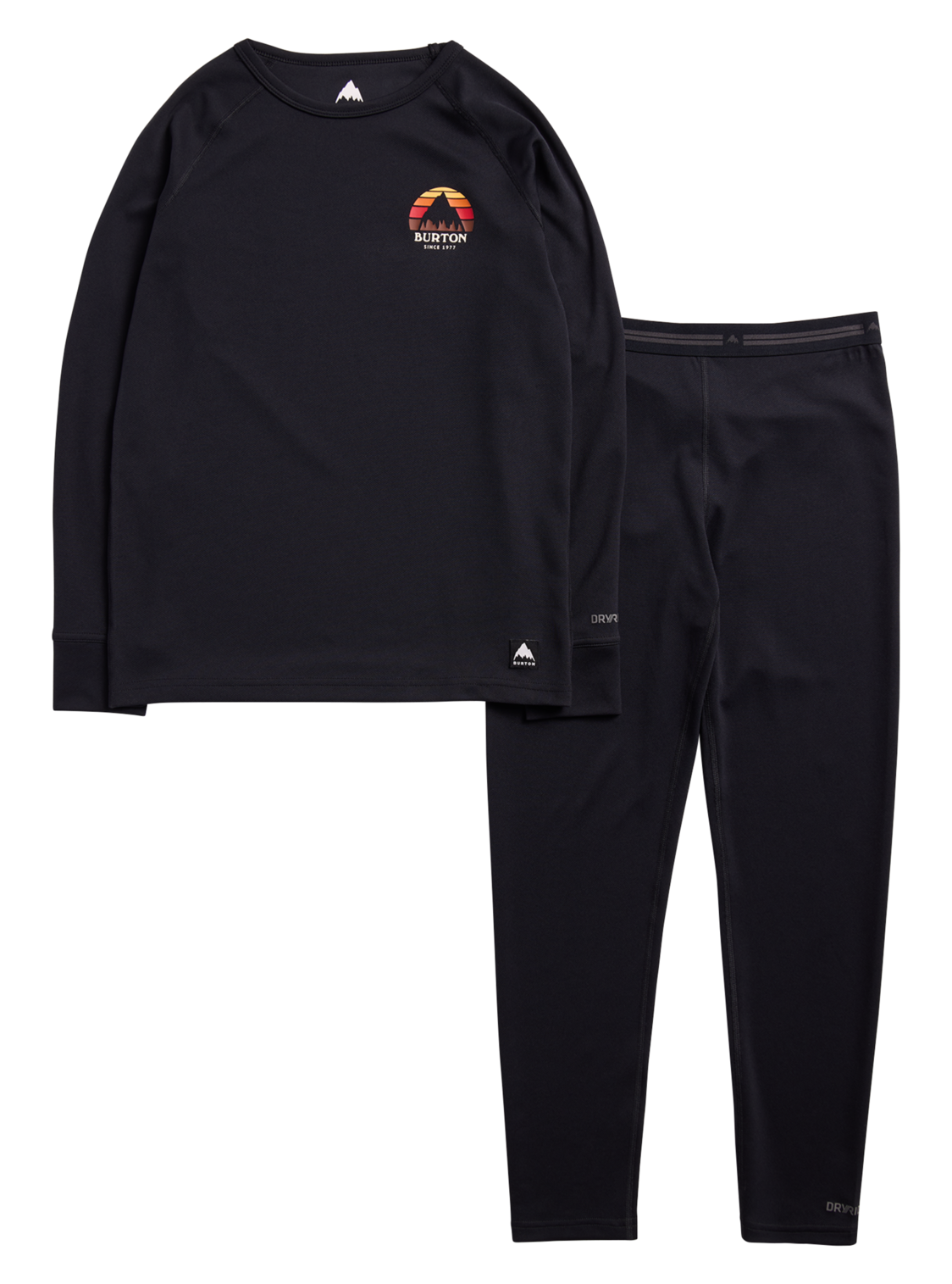 Kids' Lightweight Base Layer Set - True Black