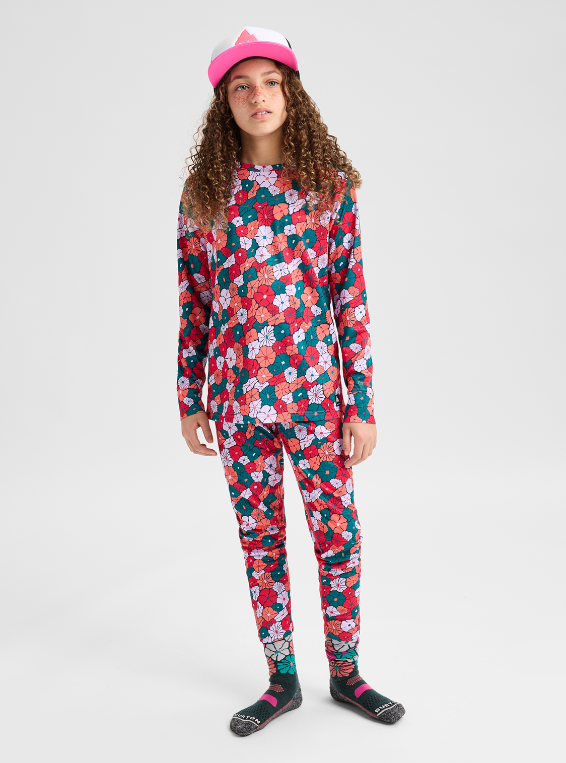 Kids' Lightweight Base Layer Set - Pop Floral