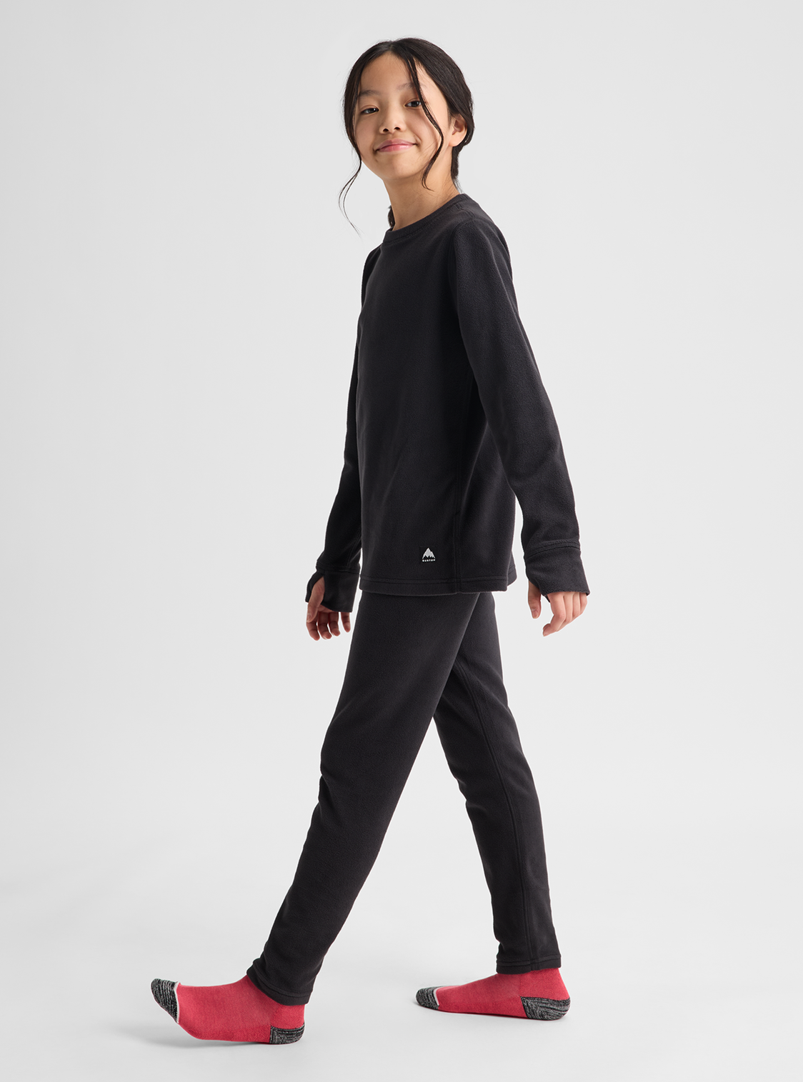 Kids' Fleece Base Layer Set - True Black