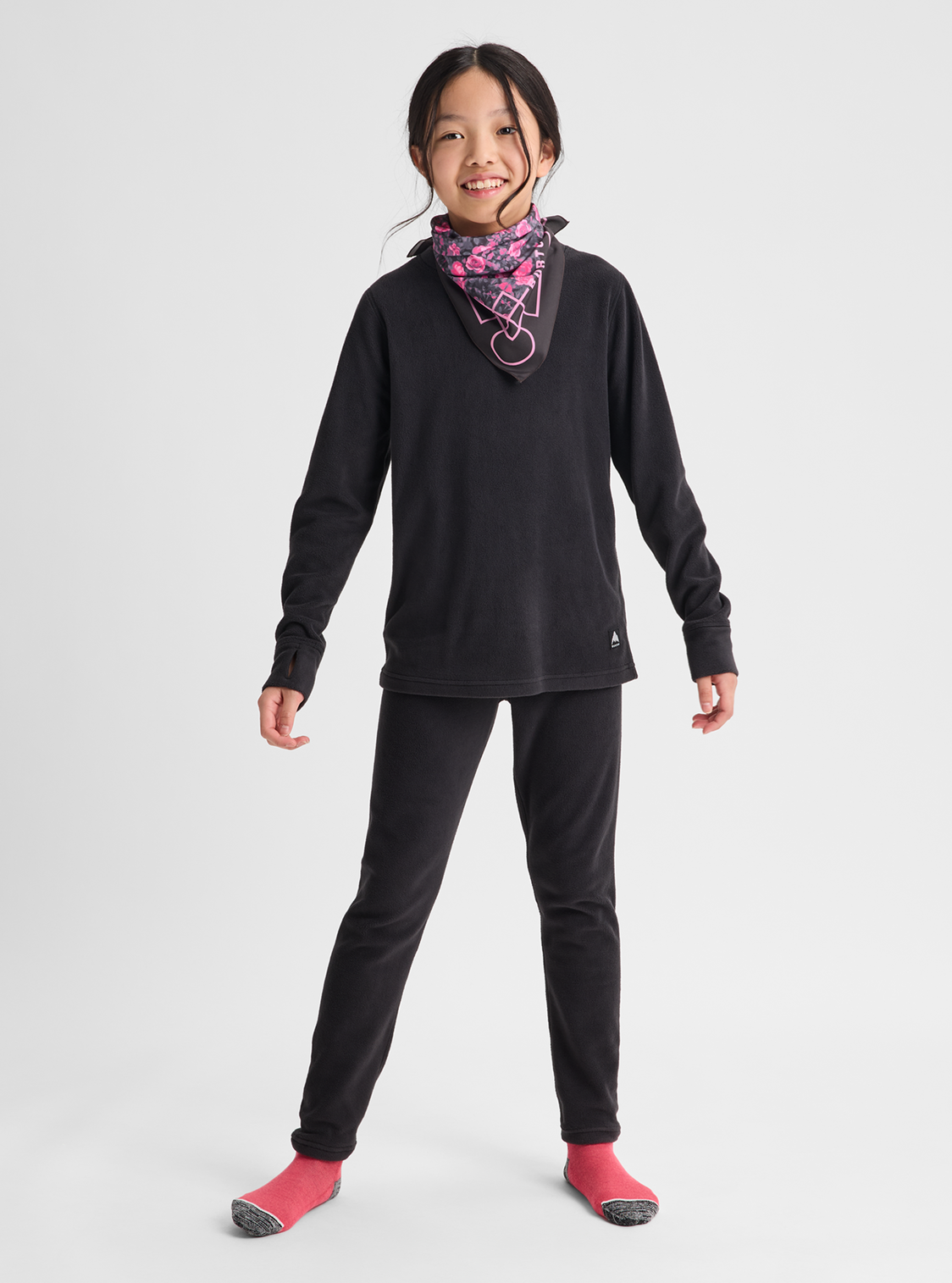 Kids' Fleece Base Layer Set - True Black