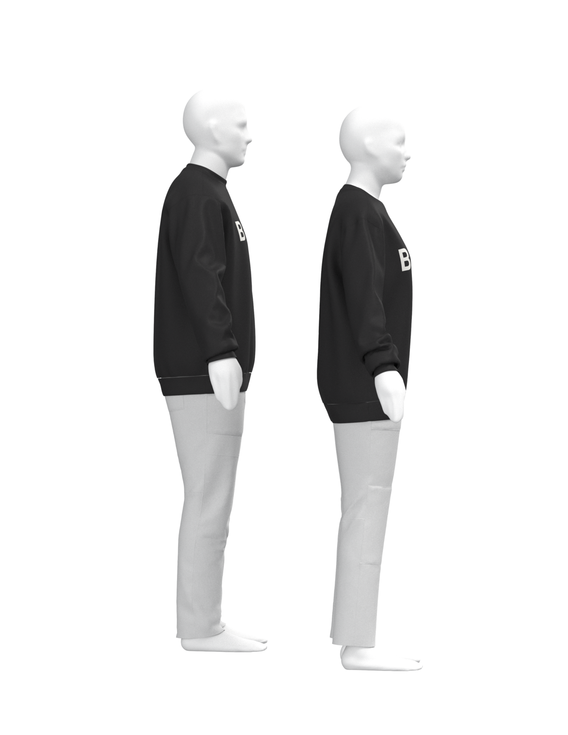 Men's BRTN Crew Sweatshirt - True Black