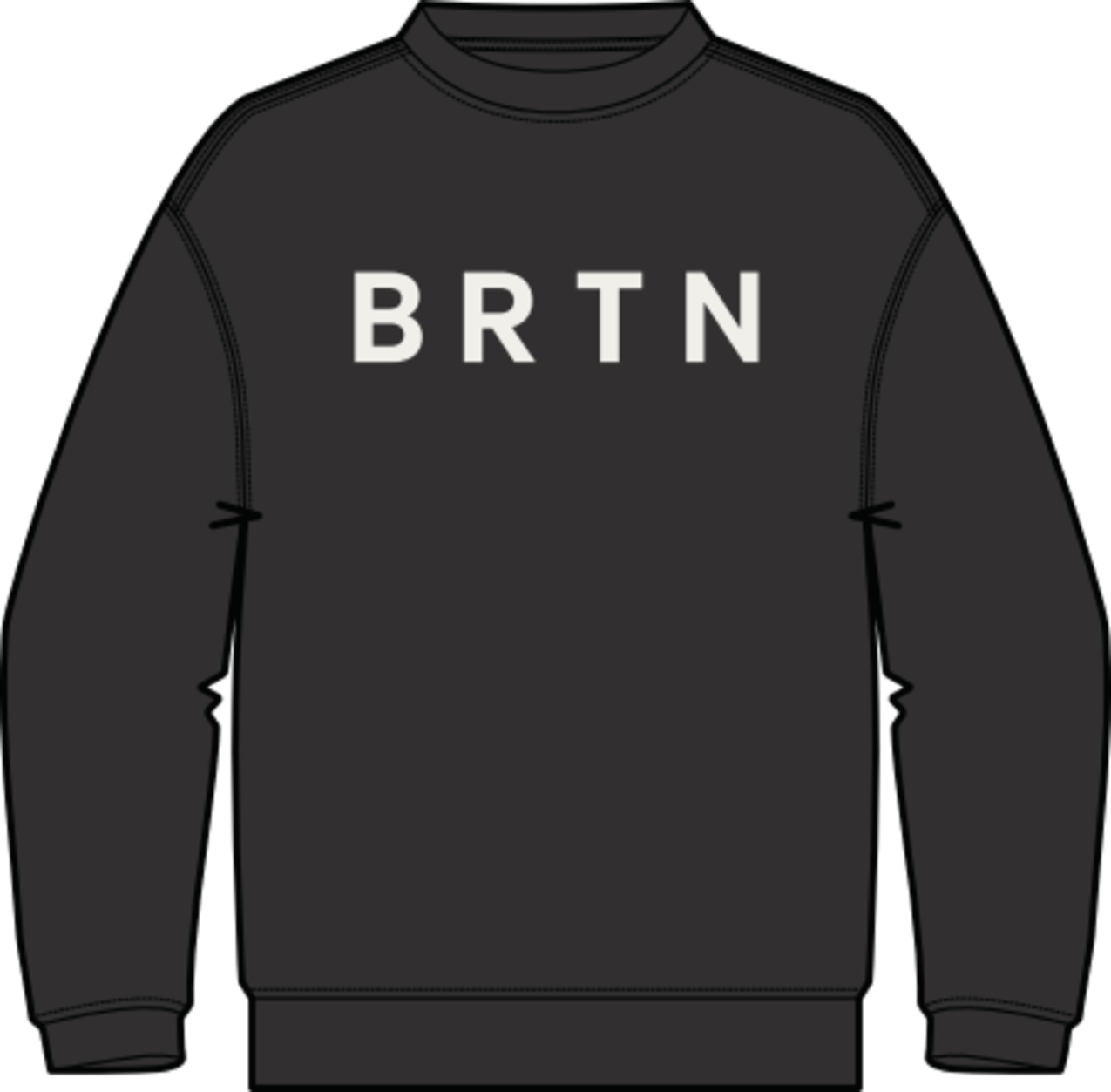 Men's BRTN Crew Sweatshirt - True Black