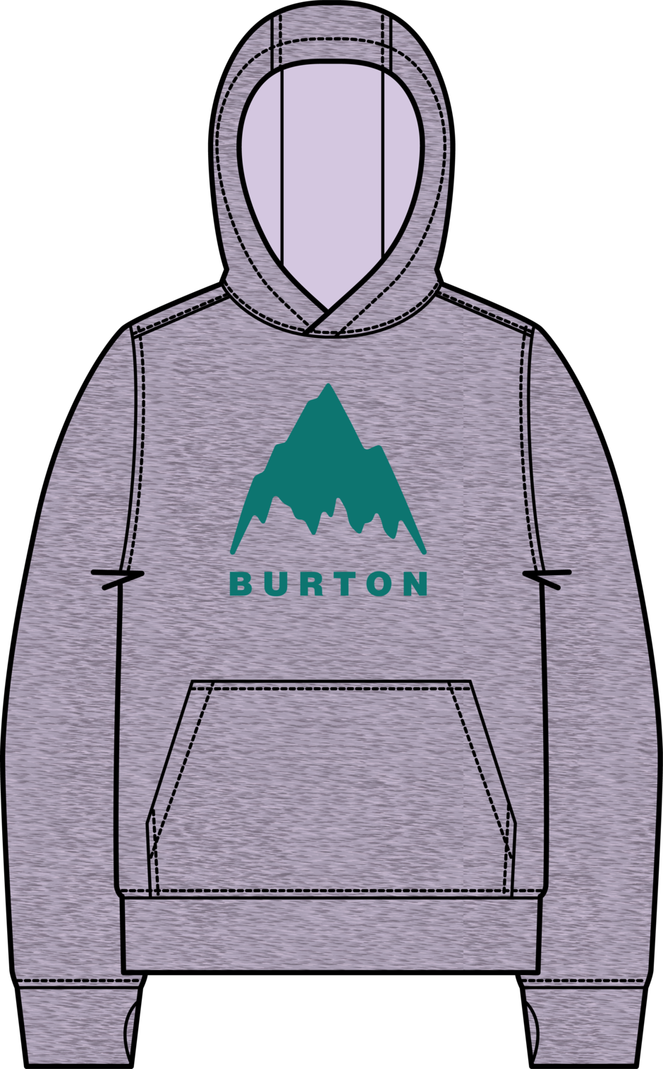 Kids' Oak Pullover Hoodie - Moondust Htr