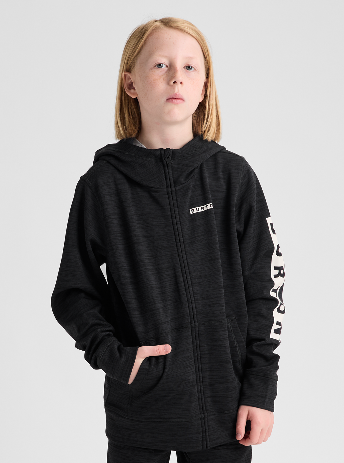 Kids' Oak Full-Zip Hoodie - True Black Heather