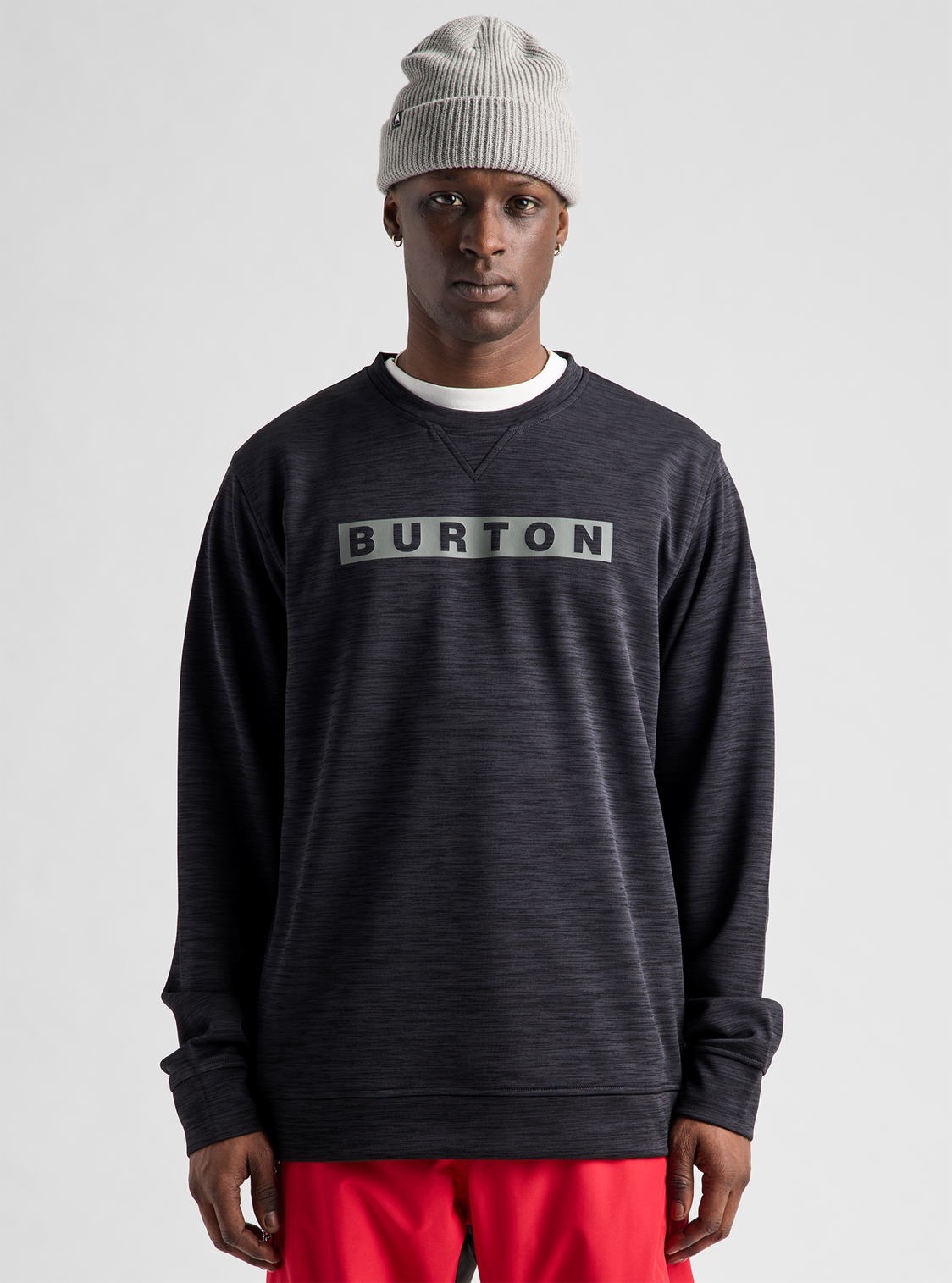 Men's Oak Pullover Crew - True Black Heather