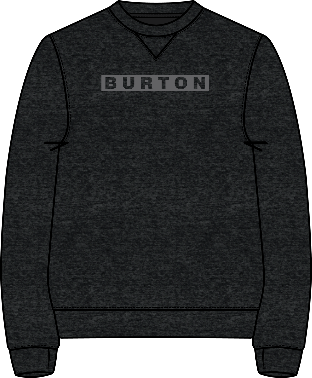 Men's Oak Pullover Crew - True Black Heather