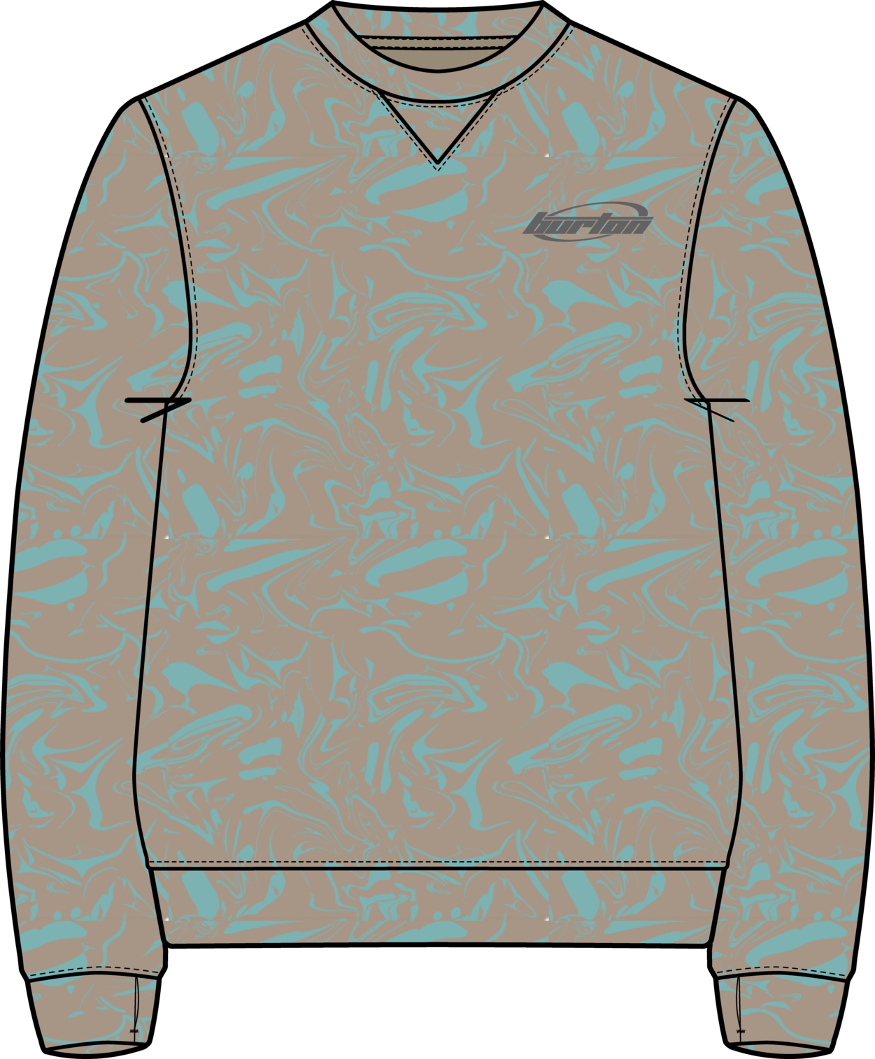 Men's Oak Pullover Crew - Liquid Mineral