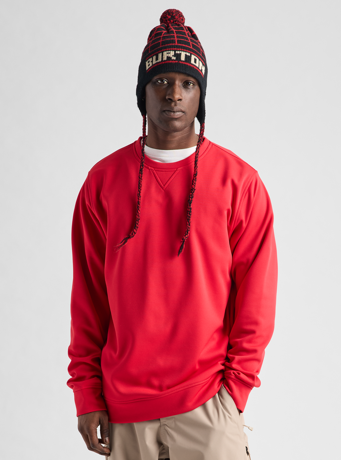 Men's Oak Pullover Crew - Geranium Red