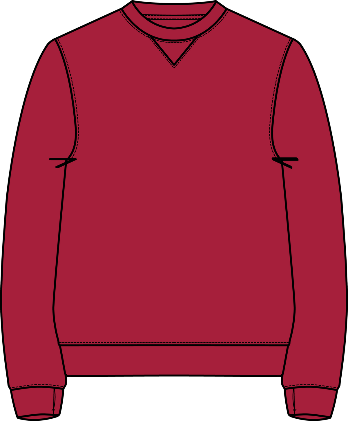 Men's Oak Pullover Crew - Geranium Red