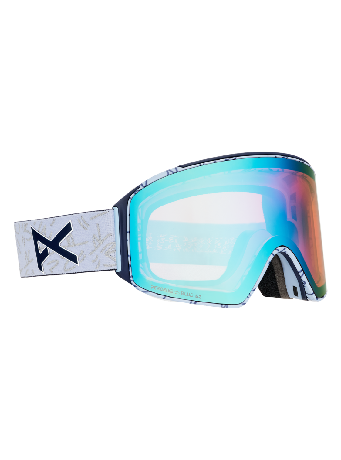 M4 Goggles (Cylindrical) + Bonus Lens + MFI® Face Mask - LBMIDNIGHTGUS / PERCEIVE VARIABLE BLUE