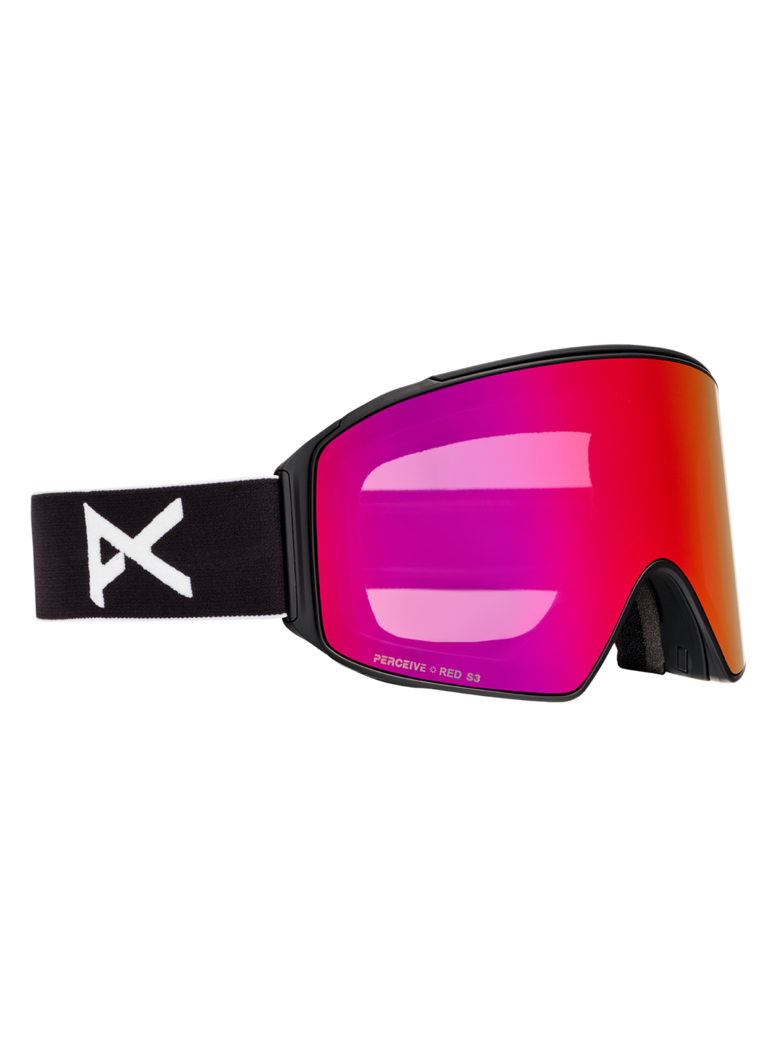 M4 Goggles (Cylindrical) + Bonus Lens + MFI® Face Mask - Black/Perceive Sunny Red