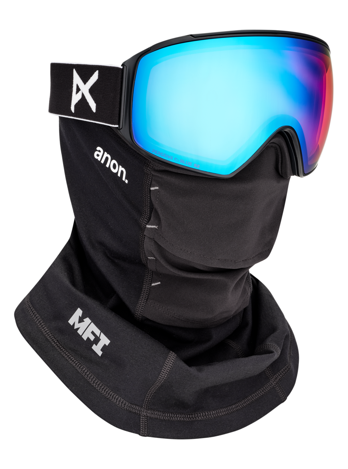 M4 Goggles (Toric) + Bonus Lens + MFI® Face Mask - Black/Perceive Variable Blue
