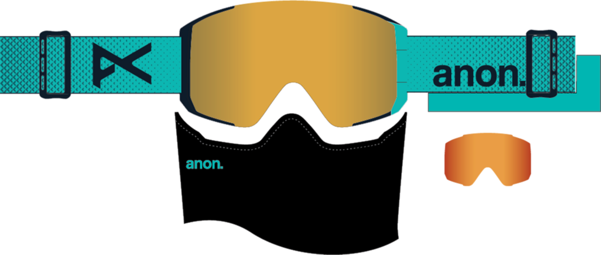 Sync Goggles + Bonus Lens + MFI® Face Mask - Marine / Perceive Sunny Bronze