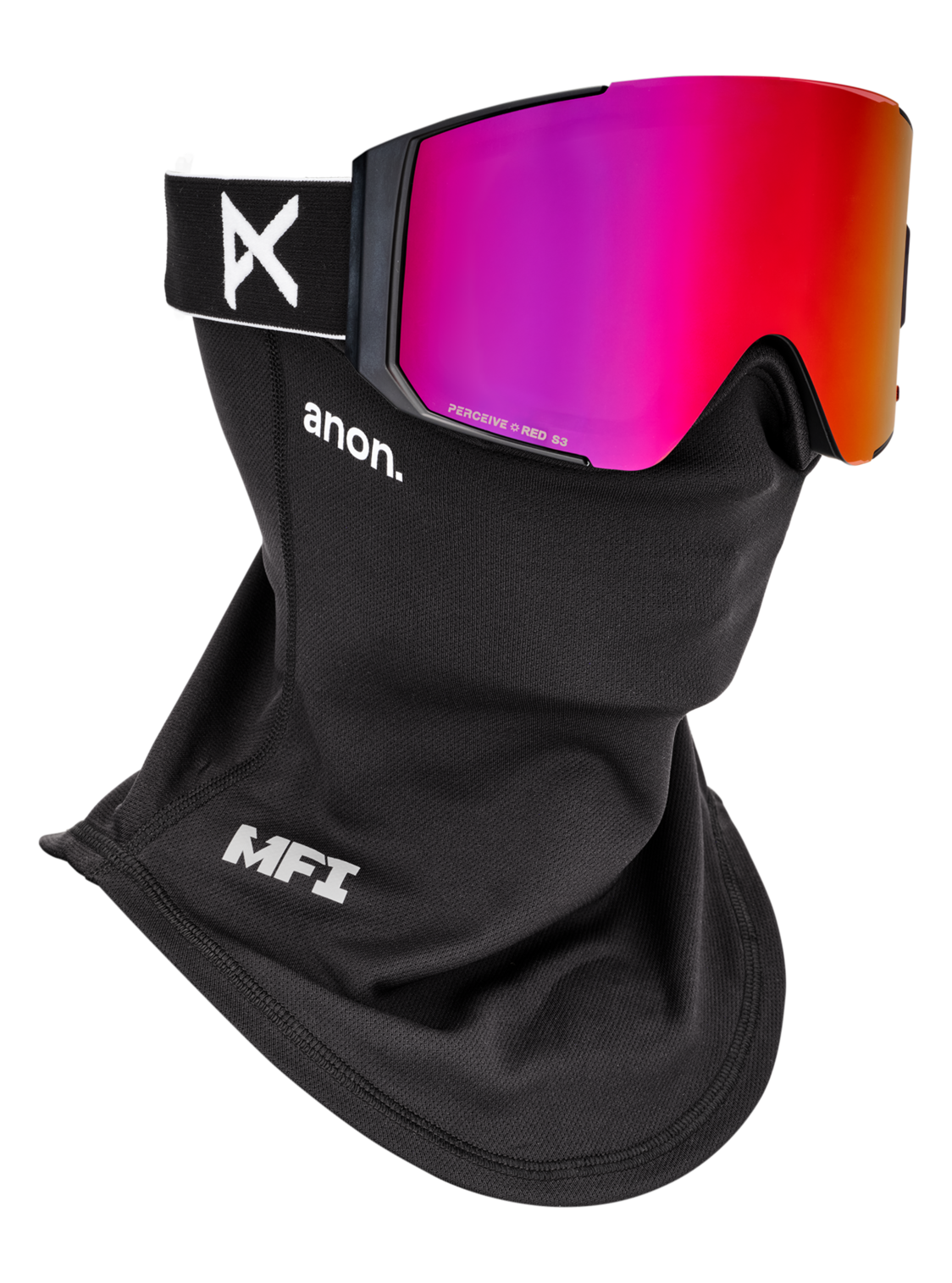 Sync Goggles + Bonus Lens + MFI® Face Mask - Black/Perceive Sunny Red