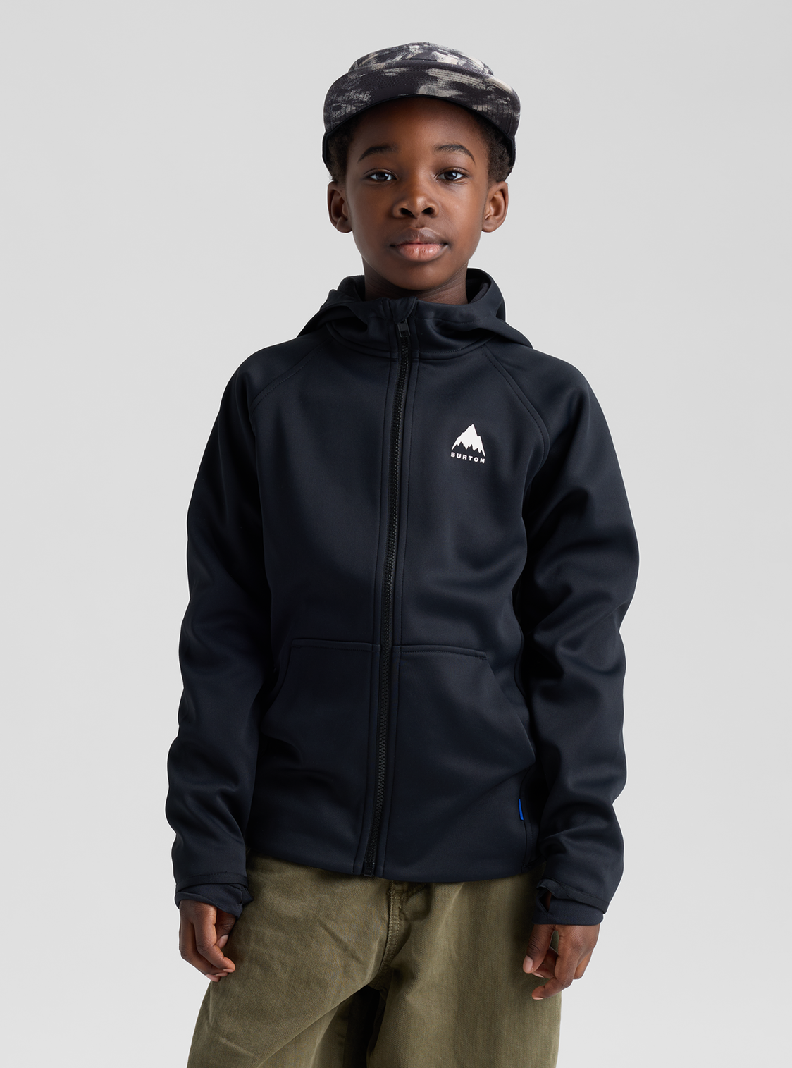 Kids' Burton Crown Weatherproof Full-Zip Fleece - True Black