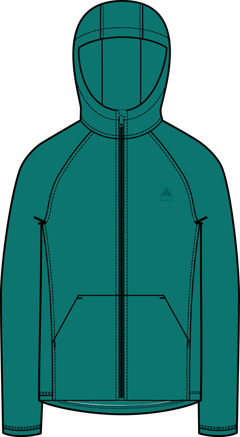 Kids' Burton Crown Weatherproof Full-Zip Fleece - Pacific Teal