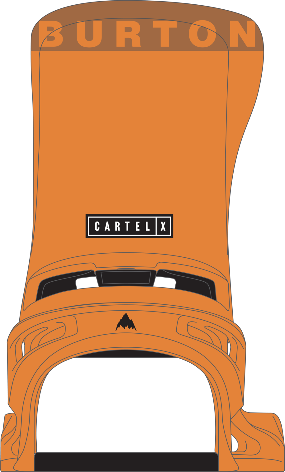 Men's Cartel X Re:Flex Snowboard Bindings - Goldfish Orange