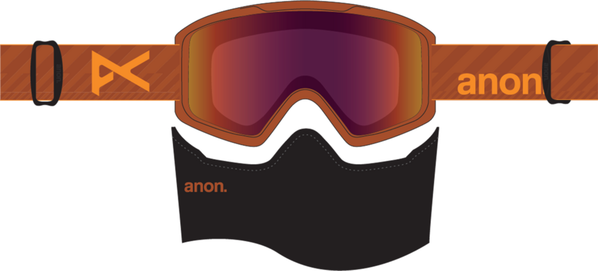 Tracker 2.0 Goggles + MFI® Face Mask - Autumn Glow/Red Amber