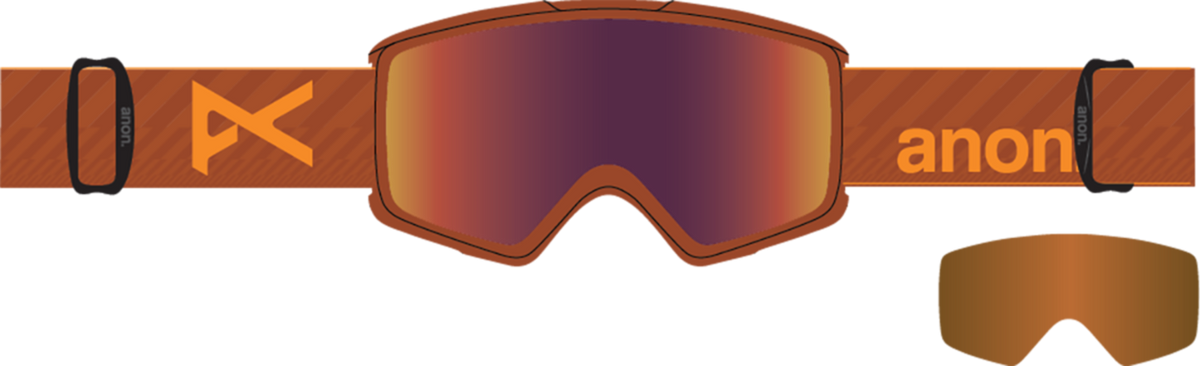 Helix 2.0 Goggles + Bonus Lens - Autumn Glow / Perceive Sunny Red