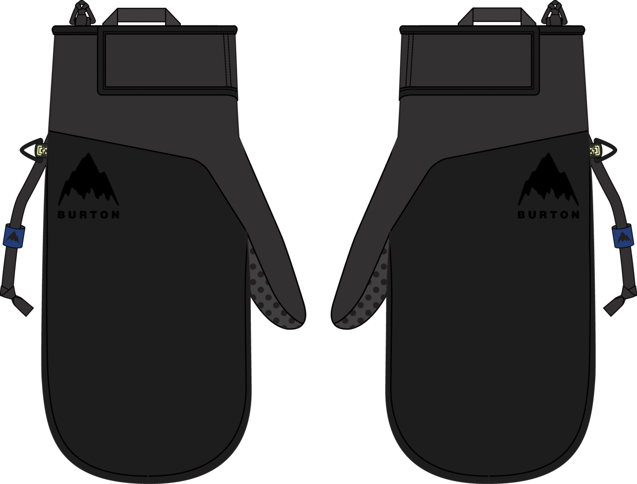Park Mittens - True Black