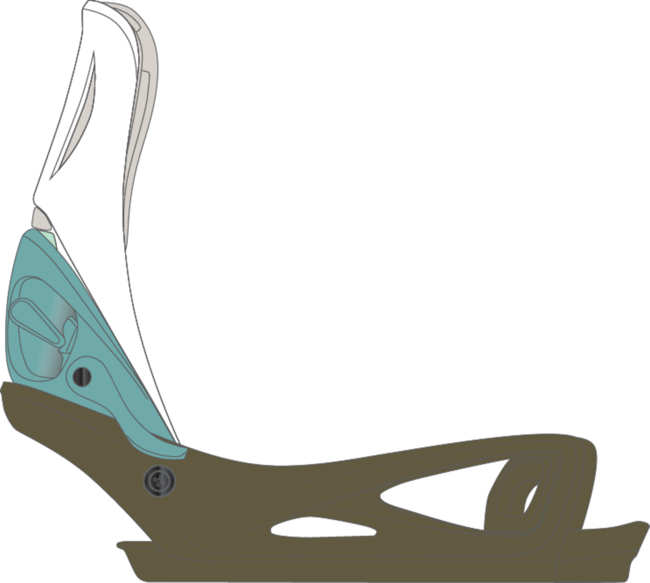 Men's Step On® Genesis Re:Flex Snowboard Bindings - White/Dried Moss