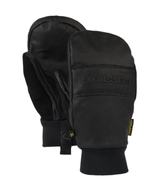 Treeline Leather Mittens - True Black