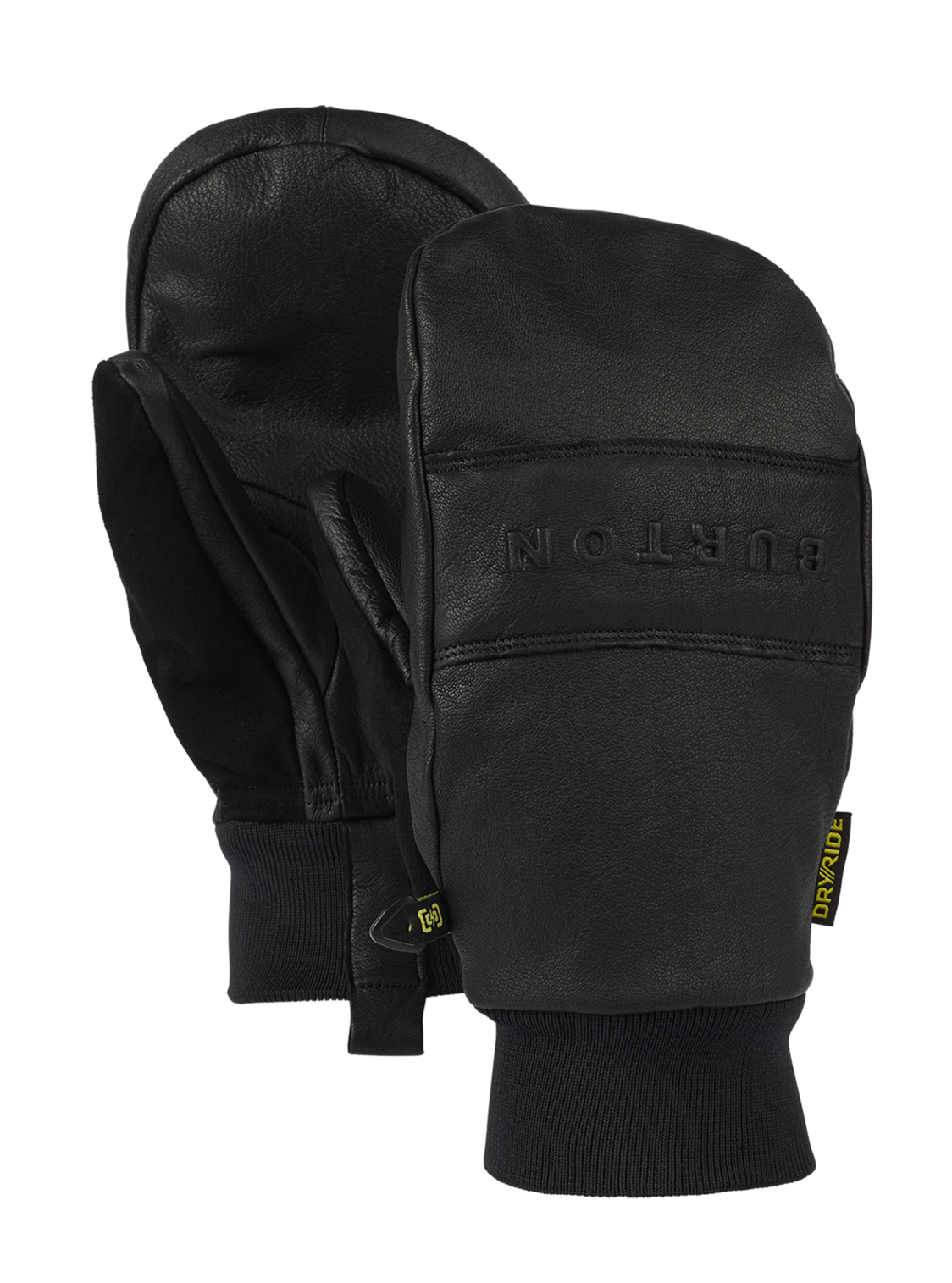 Treeline Leather Mittens - True Black