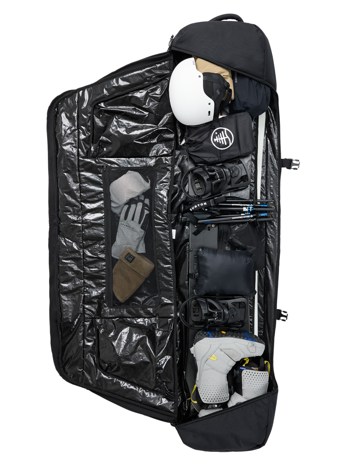 Wheelie Flight Attendant Snowboard Bag - True Black