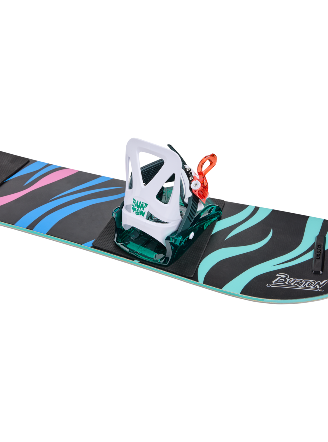 Kids' Mini Grom Disc Snowboard Bindings - Green/Multi