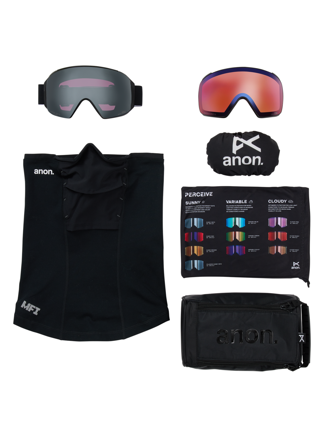 M4 Goggles (Toric) + Polarized Perceive Lens - Black/Perceive Polar Onyx