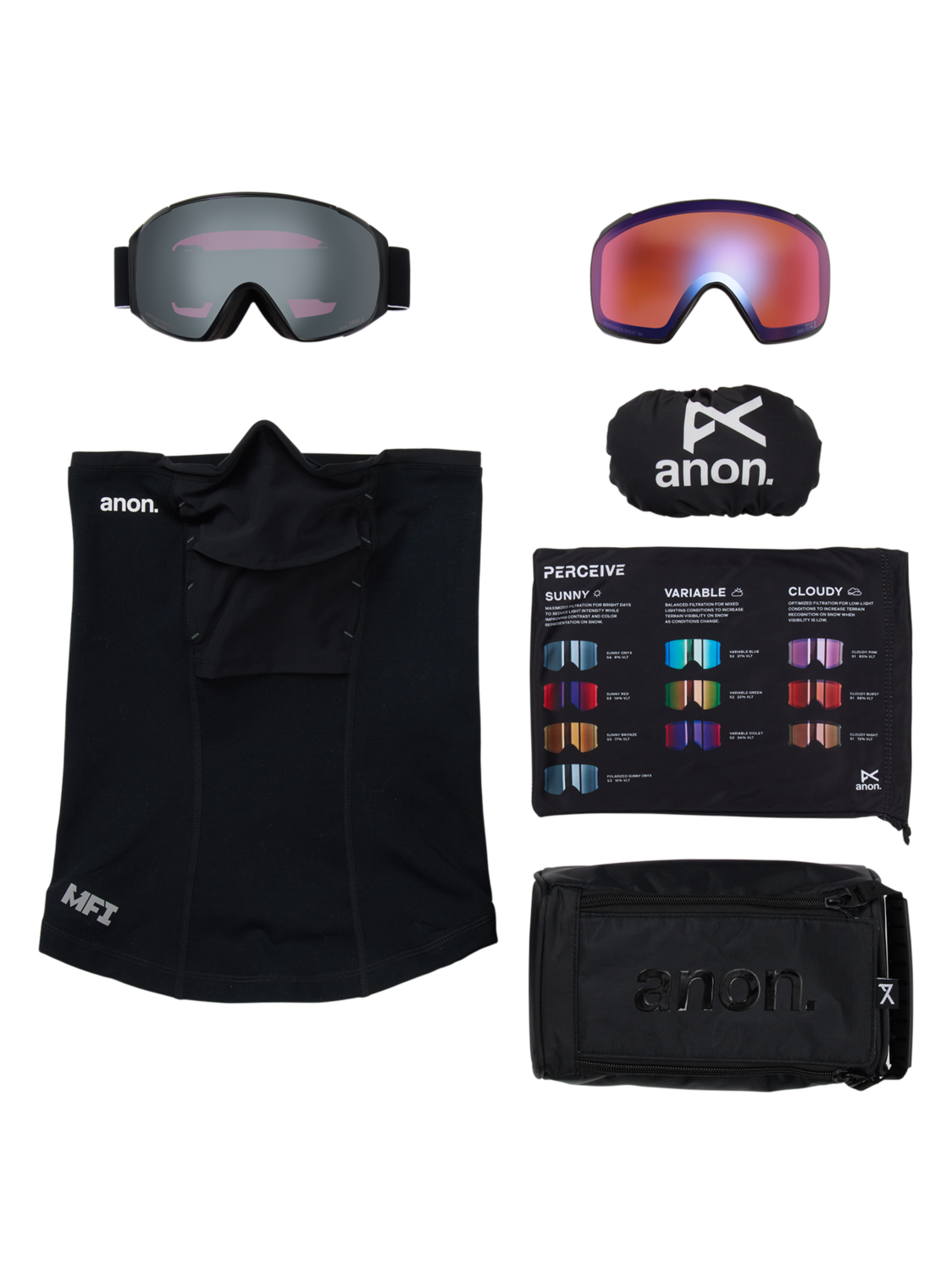 M4S Goggles (Toric) + Polarized Perceive Lens - Black/Perceive Polar Onyx