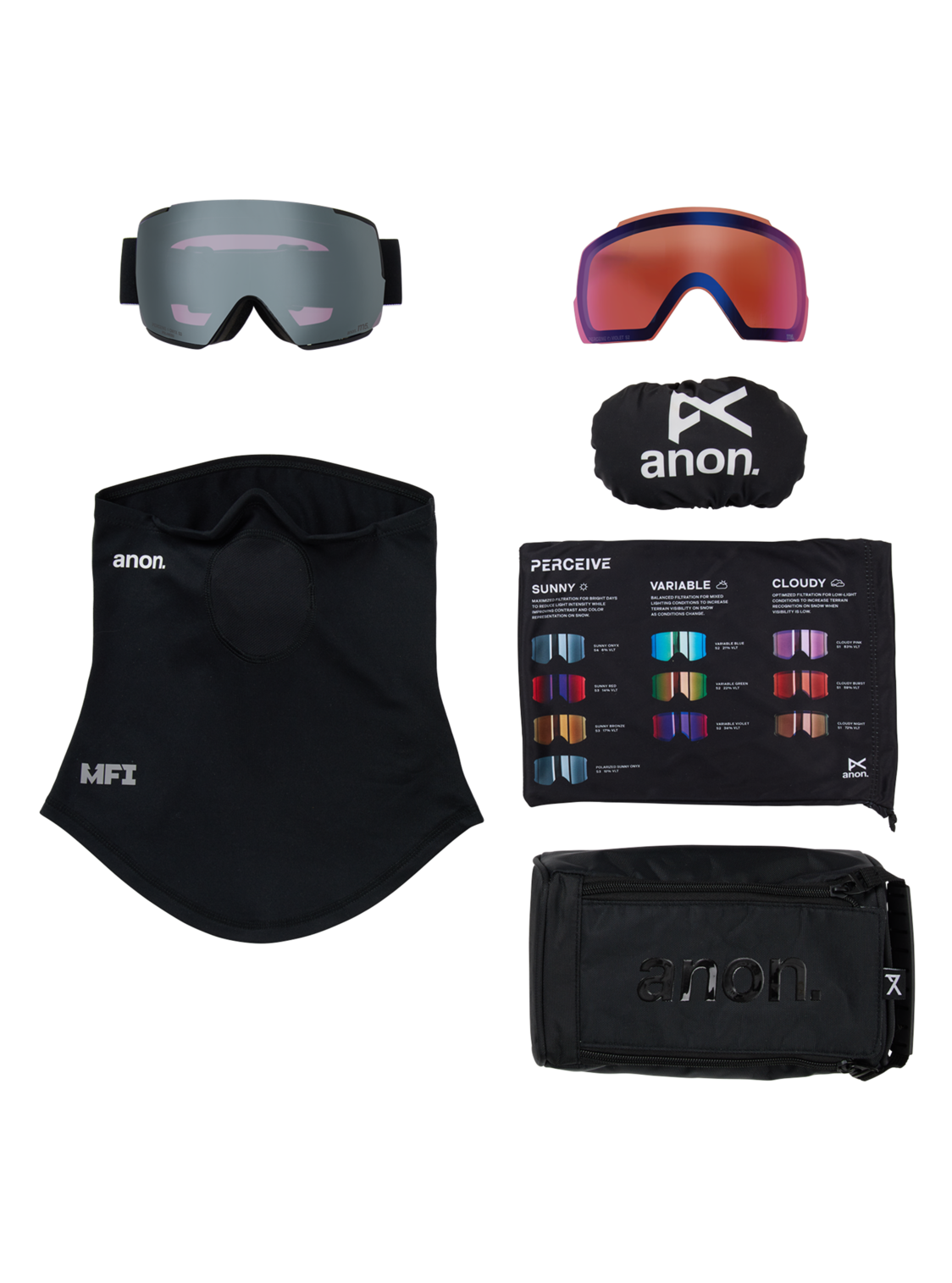 M5 Goggles + Polarized Perceive Lens - Black/Perceive Polar Onyx