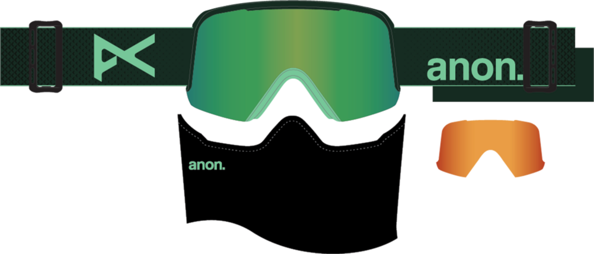 Nesa Goggles + Bonus Lens + MFI® Face Mask - Brunswick Green / Perceive Variable Green