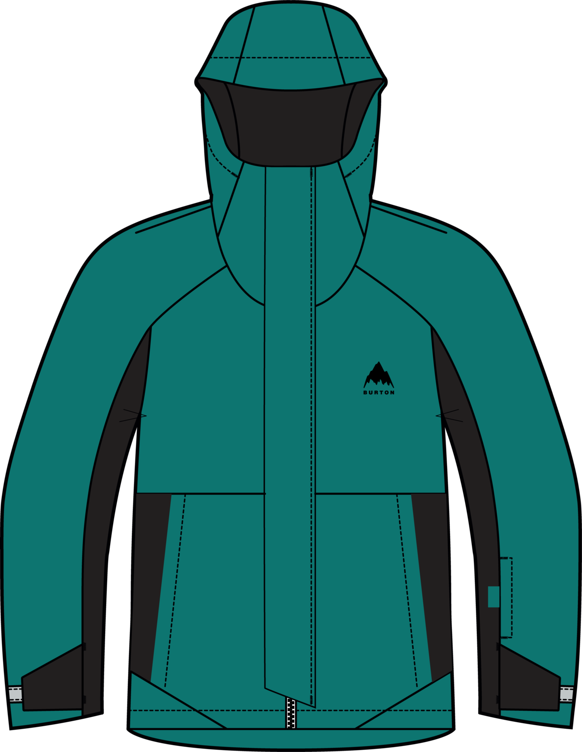 Kids' Skimmer 2L Jacket - Pacific Teal/True Black