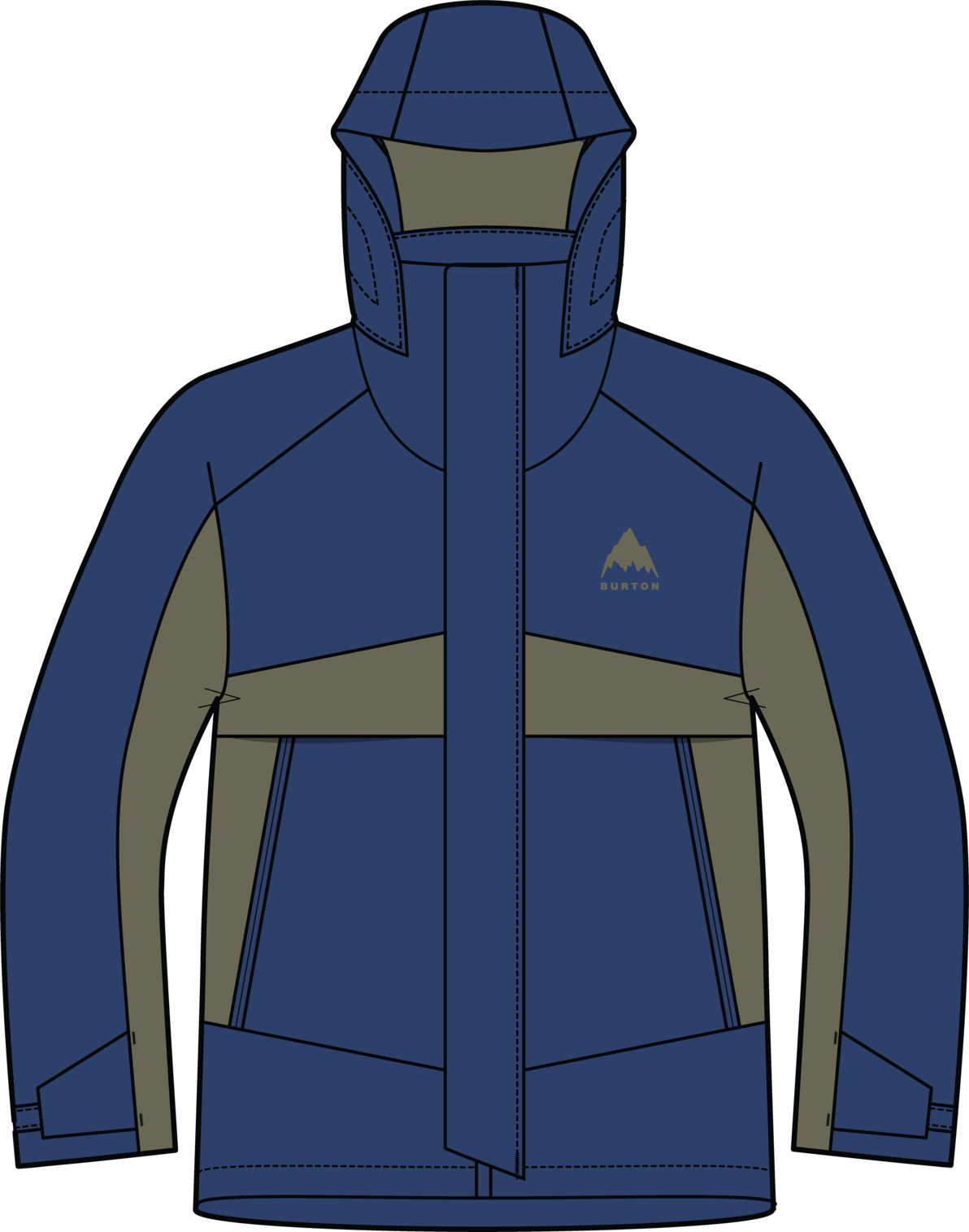Toddlers' Ascutney 2L Jacket - Twilight Blue/Forest Moss