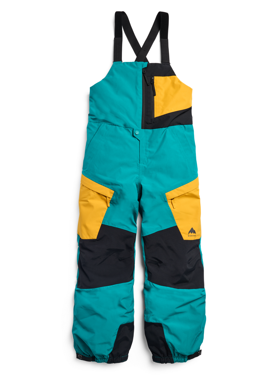 Kids' Powline GORE-TEX Bib Pants - Pacific Teal/Goldenrod/True Black
