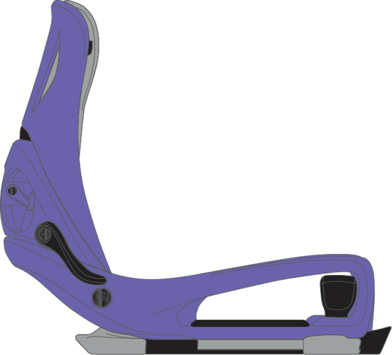 Men's Step On® Genesis EST® Snowboard Bindings - Purple Voltage