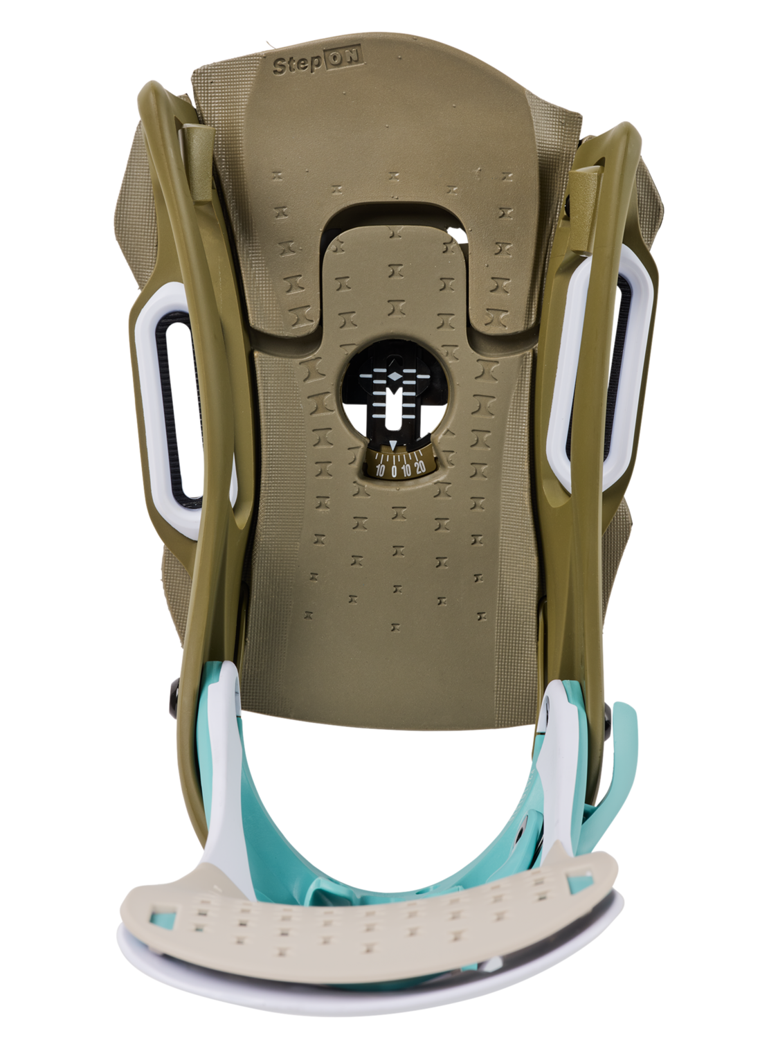 Men's Step On® Genesis EST® Snowboard Bindings - White/Dried Moss
