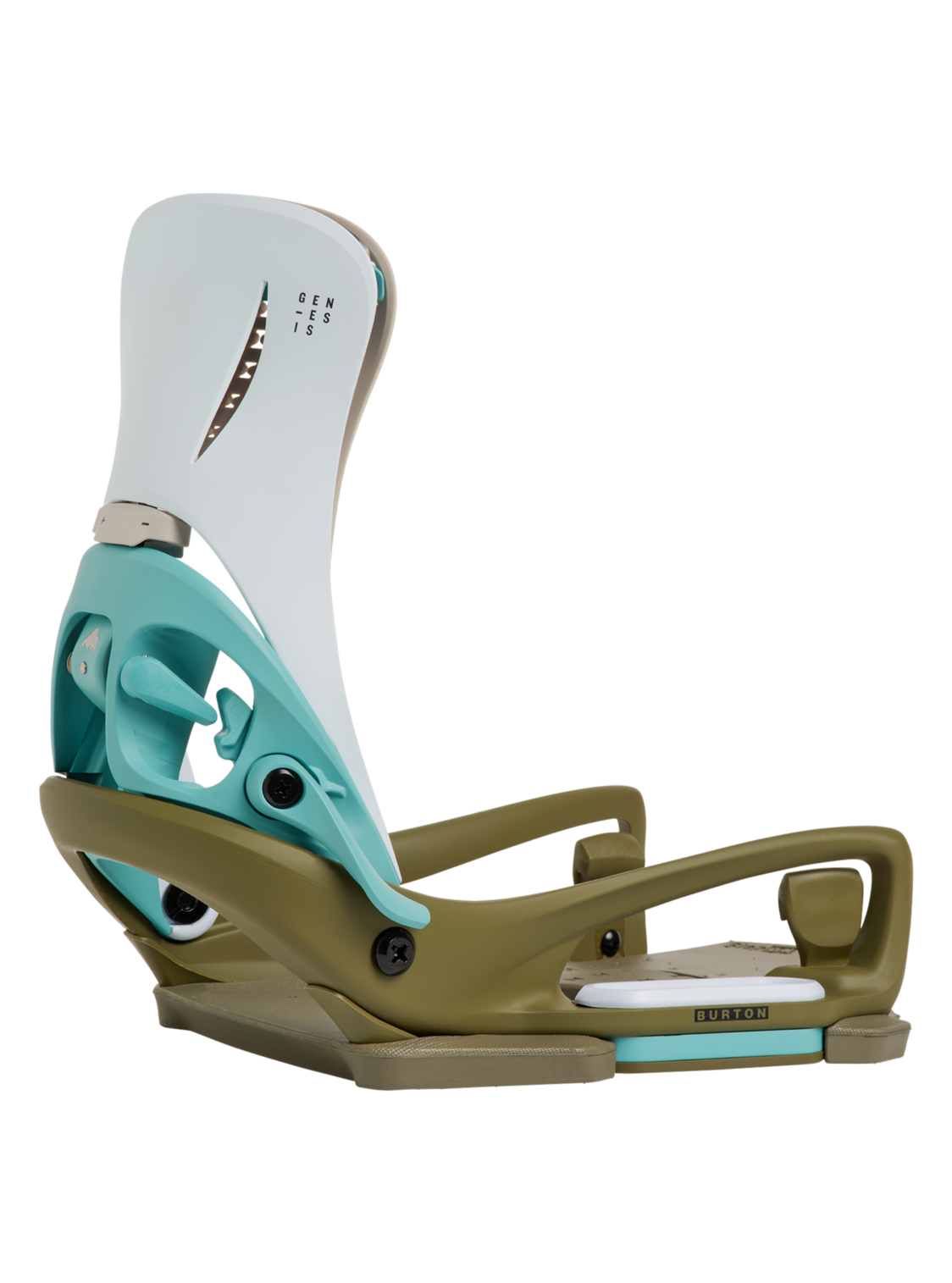 Men's Step On® Genesis EST® Snowboard Bindings - White/Dried Moss