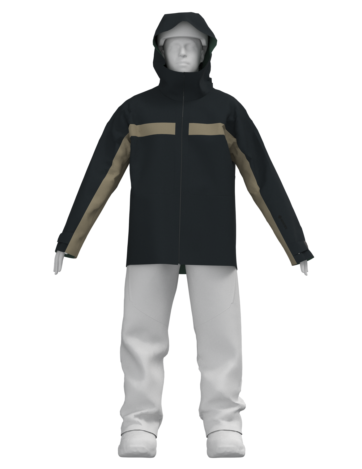 AG Flyrail GORE-TEX 2L Jacket - TRUBLK/BEIGEAGNSTMCH